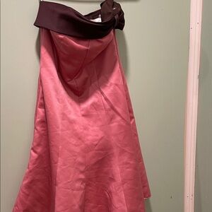 David's Bridal Pink and Brown Dress